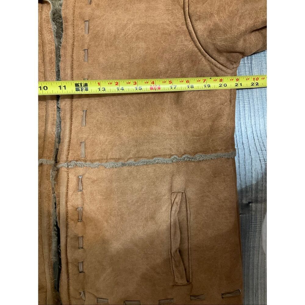 Cabela’s Faux suede and shearling open front jacket size medium - Picture 9 of 9